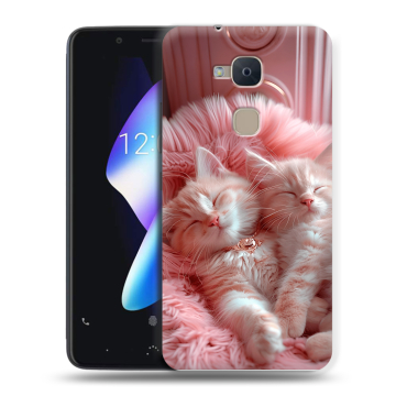 Силиконовый чехол на BQ Aquaris V с принтом котята котики Силиконовый чехол на BQ Aquaris V с принтом котята котики