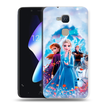Силиконовый чехол на BQ Aquaris V с принтом Холодное сердце Frozen Силиконовый чехол на BQ Aquaris V с принтом Холодное сердце Frozen