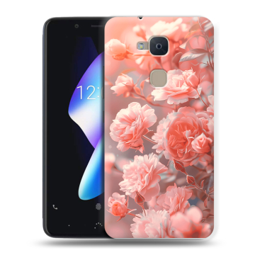 Силиконовый чехол на BQ Aquaris V с принтом Розы цветы Силиконовый чехол на BQ Aquaris V с принтом Розы цветы