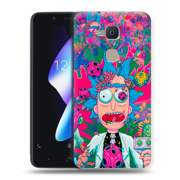 Силиконовый чехол на BQ Aquaris V с принтом Рик и Морти Rick Morty