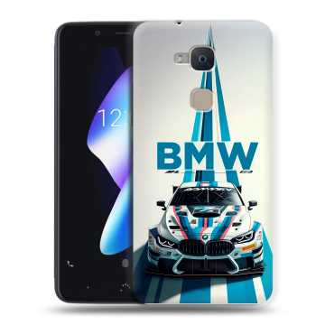 Силиконовый чехол на BQ Aquaris V с принтом БМВ BMW