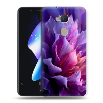 Силиконовый чехол на BQ Aquaris V с принтом женский цветы