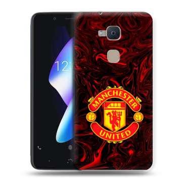 Силиконовый чехол на BQ Aquaris V с принтом Manchester United Силиконовый чехол на BQ Aquaris V с принтом Manchester United
