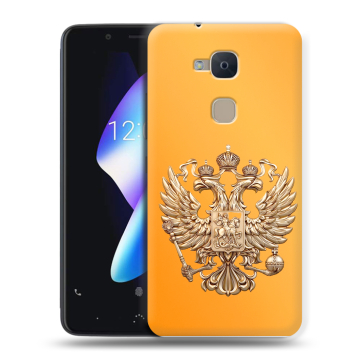 Силиконовый чехол на BQ Aquaris V с принтом Герб Флаг России Силиконовый чехол на BQ Aquaris V с принтом Герб Флаг России