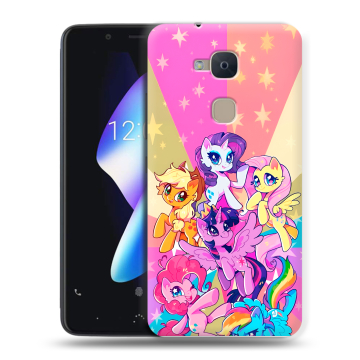 Силиконовый чехол на BQ Aquaris V с принтом My little pony Дружба чудо