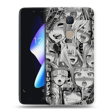 Силиконовый чехол на BQ Aquaris V с принтом Ahegao Ахегао Аниме Силиконовый чехол на BQ Aquaris V с принтом Ahegao Ахегао Аниме