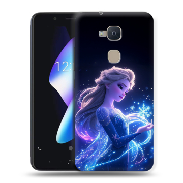Силиконовый чехол на BQ Aquaris V с принтом Холодное сердце Frozen
