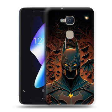 Силиконовый чехол на BQ Aquaris V с принтом Batman Бэтмен Силиконовый чехол на BQ Aquaris V с принтом Batman Бэтмен