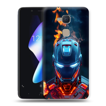 Силиконовый чехол на BQ Aquaris V с принтом IronMan Железный человек