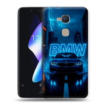 Силиконовый чехол на BQ Aquaris V с принтом BMW БМВ