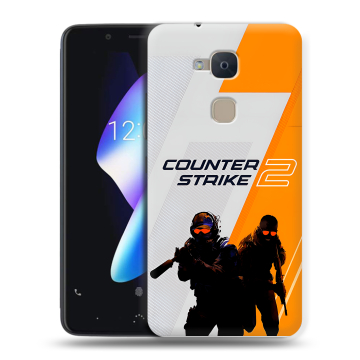 Силиконовый чехол на BQ Aquaris V с принтом Counter Strike