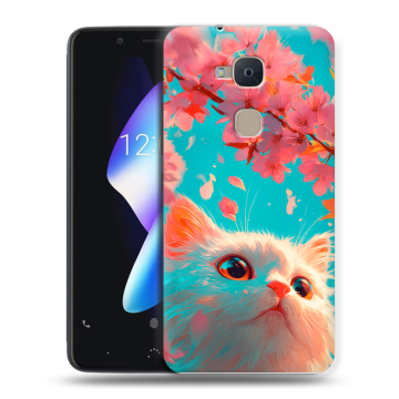 Силиконовый чехол на BQ Aquaris V с принтом Красивый кот Силиконовый чехол на BQ Aquaris V с принтом Красивый кот