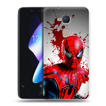 Силиконовый чехол на BQ Aquaris V с принтом Spiderman Человек паук