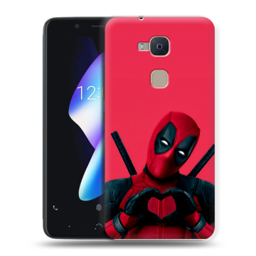 Силиконовый чехол на BQ Aquaris V с принтом Дедпул Deadpool