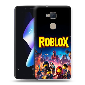Силиконовый чехол на BQ Aquaris V с принтом Roblox Роблокс