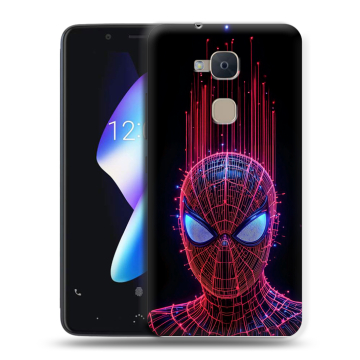 Силиконовый чехол на BQ Aquaris V с принтом Spiderman Человек паук