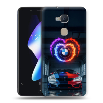 Силиконовый чехол на BQ Aquaris V с принтом BMW БМВ
