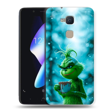 Силиконовый чехол на BQ Aquaris V с принтом Новый год гринч Силиконовый чехол на BQ Aquaris V с принтом Новый год гринч