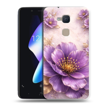 Силиконовый чехол на BQ Aquaris V с принтом женский