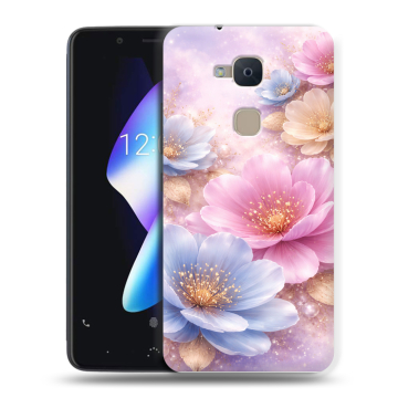 Силиконовый чехол на BQ Aquaris V с принтом женский
