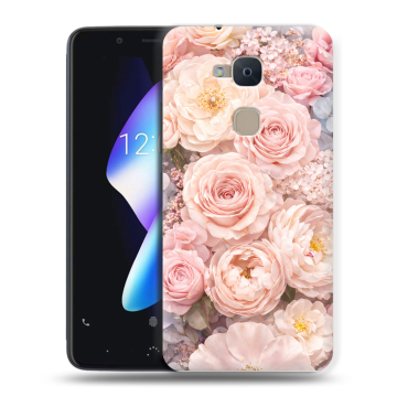 Силиконовый чехол на BQ Aquaris V с принтом женский