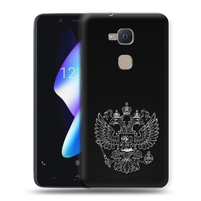 Силиконовый чехол на BQ Aquaris V с принтом Герб России Силиконовый чехол на BQ Aquaris V с принтом Герб России