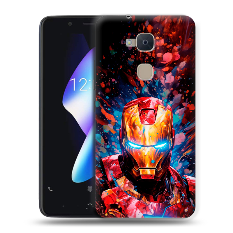 Силиконовый чехол на BQ Aquaris V с принтом Железный человек Ironman Силиконовый чехол на BQ Aquaris V с принтом Железный человек Ironman