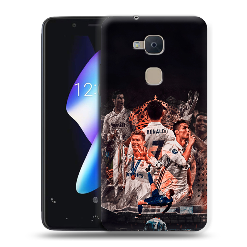 Силиконовый чехол на BQ Aquaris V с принтом Реал Роналдо Real Ronaldo Силиконовый чехол на BQ Aquaris V с принтом Реал Роналдо Real Ronaldo