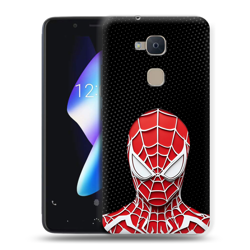 Силиконовый чехол на BQ Aquaris V с принтом человек паук spiderman Силиконовый чехол на BQ Aquaris V с принтом человек паук spiderman