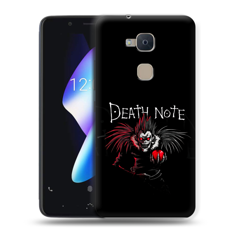 Силиконовый чехол на BQ Aquaris V с принтом Death note Тетрадь смерти Силиконовый чехол на BQ Aquaris V с принтом Death note Тетрадь смерти