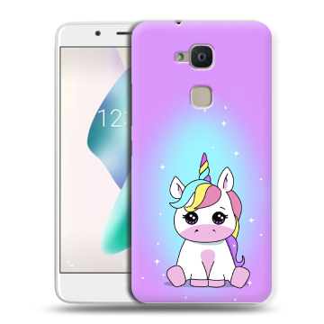 Силиконовый чехол на BQ Aquaris V Plus с принтом Единорог