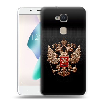 Силиконовый чехол на BQ Aquaris V Plus с принтом Герб России