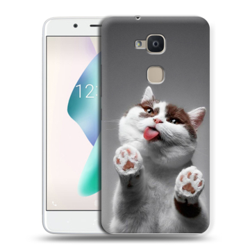 Силиконовый чехол на BQ Aquaris V Plus с принтом Коты