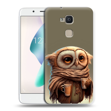 Силиконовый чехол на BQ Aquaris V Plus с принтом Сова