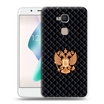 Силиконовый чехол на BQ Aquaris V Plus с принтом Герб России принт