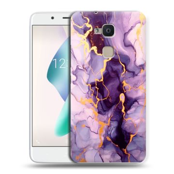 Силиконовый чехол на BQ Aquaris V Plus с принтом Мрамор