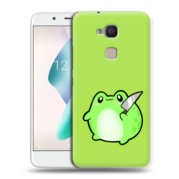 Силиконовый чехол на BQ Aquaris V Plus с принтом Лягушенок