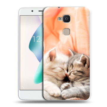 Силиконовый чехол на BQ Aquaris V Plus с принтом Котята