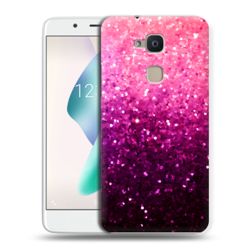 Силиконовый чехол на BQ Aquaris V Plus с принтом Блестки