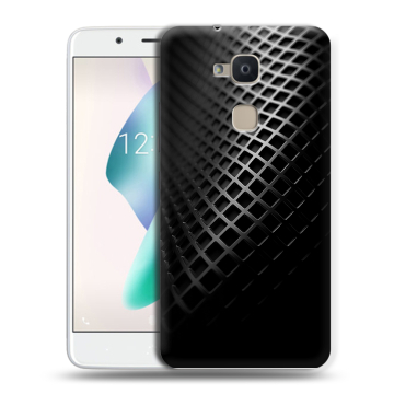 Силиконовый чехол на BQ Aquaris V Plus с принтом Текстура металла