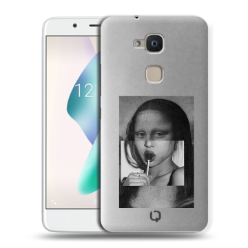 Силиконовый чехол на BQ Aquaris V Plus с принтом Мона Лиза