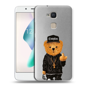 Силиконовый чехол на BQ Aquaris V Plus с принтом Плюшевый медведь