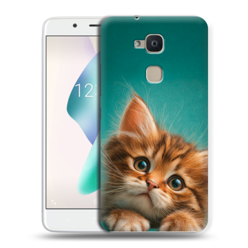 Силиконовый чехол на BQ Aquaris V Plus с принтом котенок
