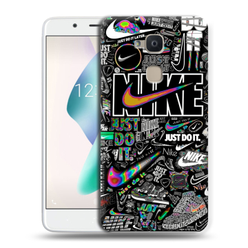 Силиконовый чехол на BQ Aquaris V Plus с принтом Найк