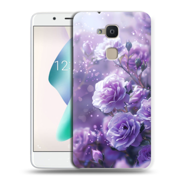 Силиконовый чехол на BQ Aquaris V Plus с принтом Розы цветы