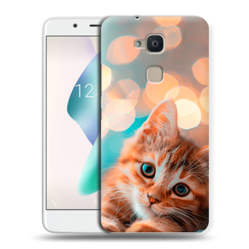 Силиконовый чехол на BQ Aquaris V Plus с принтом котик