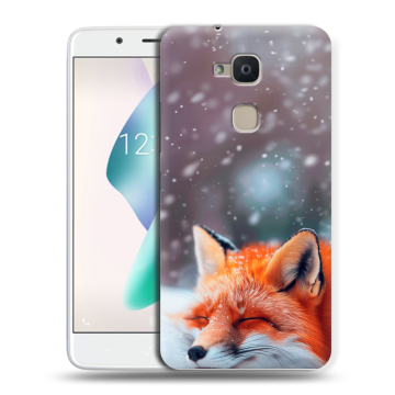 Силиконовый чехол на BQ Aquaris V Plus с принтом лиса