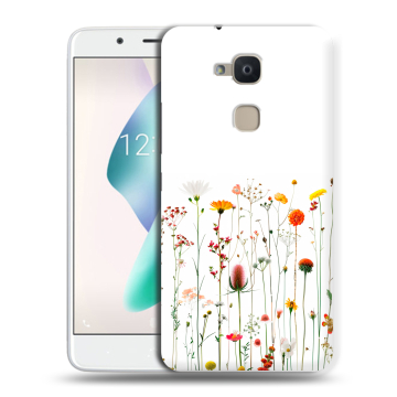 Силиконовый чехол на BQ Aquaris V Plus с принтом цветы