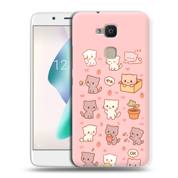 Силиконовый чехол на BQ Aquaris V Plus с принтом Hello Kitty Хелоу Кити