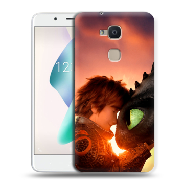Силиконовый чехол на BQ Aquaris V Plus с принтом Как приручить дракона